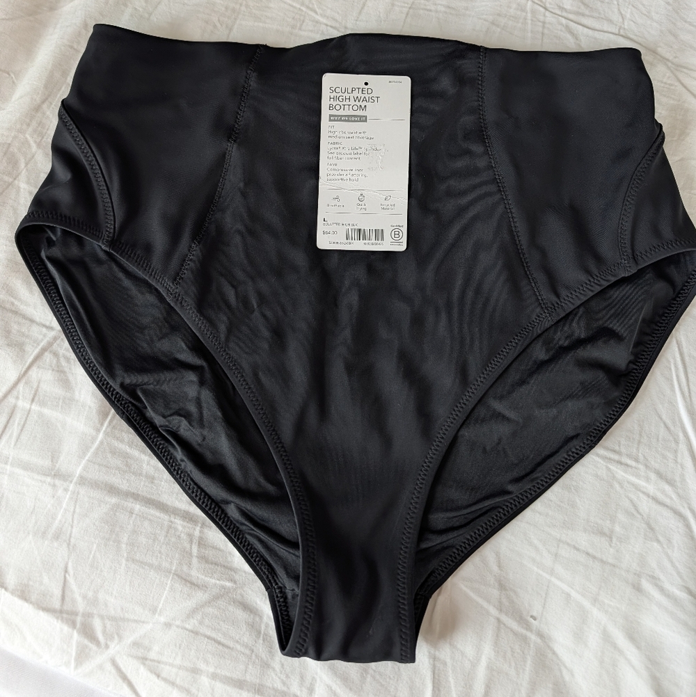 Athleta Sculpted High Waist Bottom Solid Black